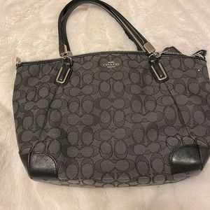 Signature black coach purse